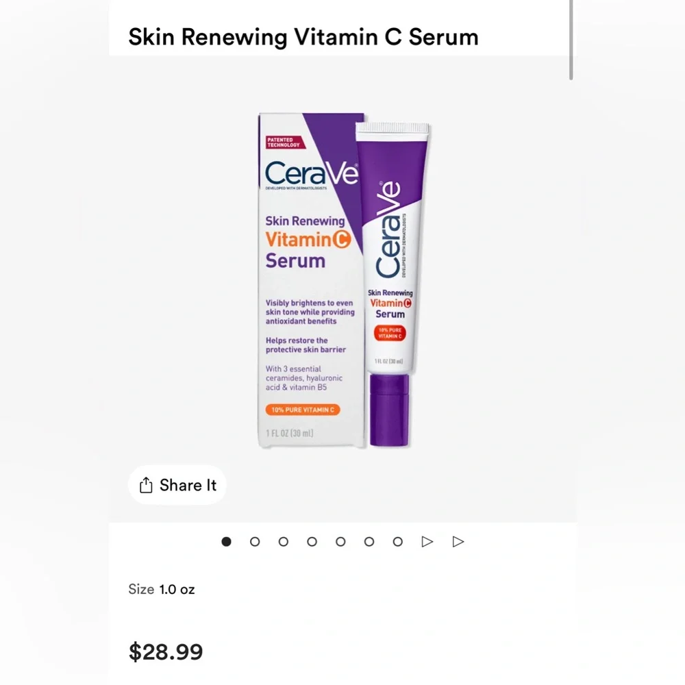 CeraVe Skin Renewing Vitamin C Serum - FIX MD Eye Cream